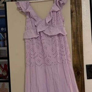 Lavender Eyelet Ruffle Dress